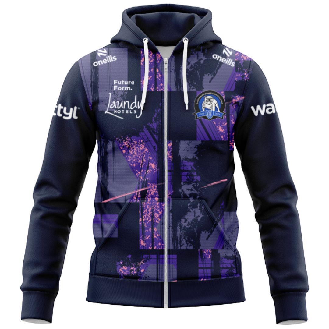 Canterbury Bankstown Bulldogs 2025 Captains Run Hoodie with Zipper