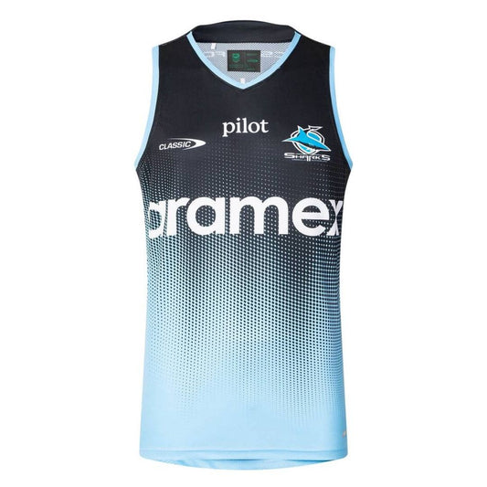 Cronulla Sutherland Sharks 2025 Black Training Singlet