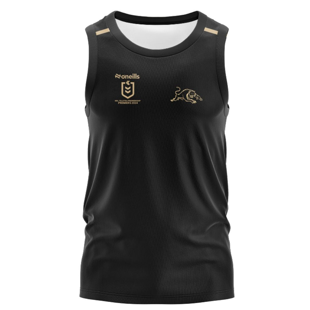 2024 Penrith Panthers Premiers 4 In a Row Black Singlet