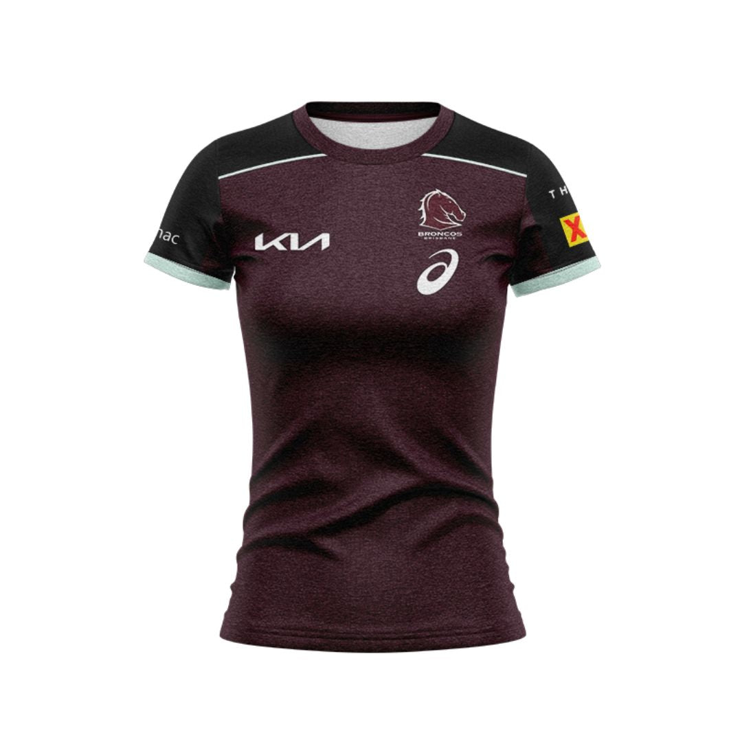 Brisbane Broncos 2025 Women's Black Sleeve Shirt