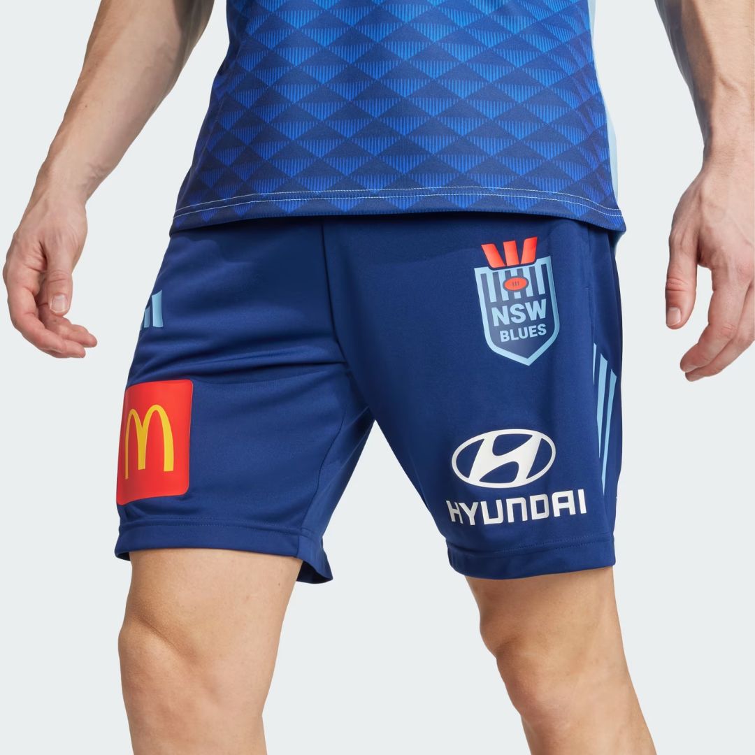 NSW Blues State Of Origin 2025 Long Gym Shorts