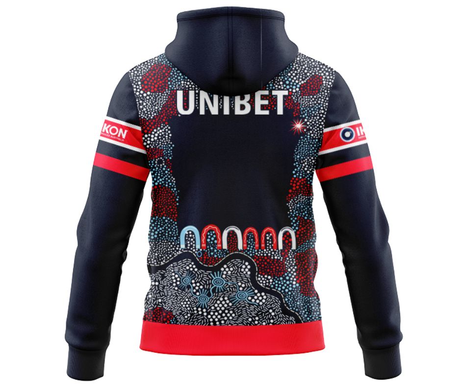 Sydney Roosters 2025 Indigenous Hoodie with Zipper
