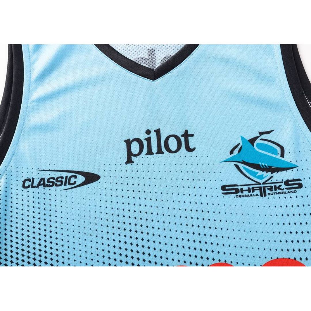 Cronulla Sutherland Sharks 2025 Sky Blue Training Singlet