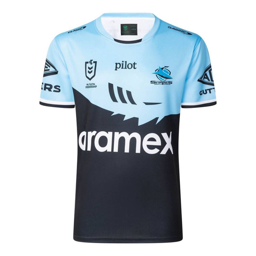 Cronulla Sutherland Sharks 2025 Sky Blue Warm Up Shirt