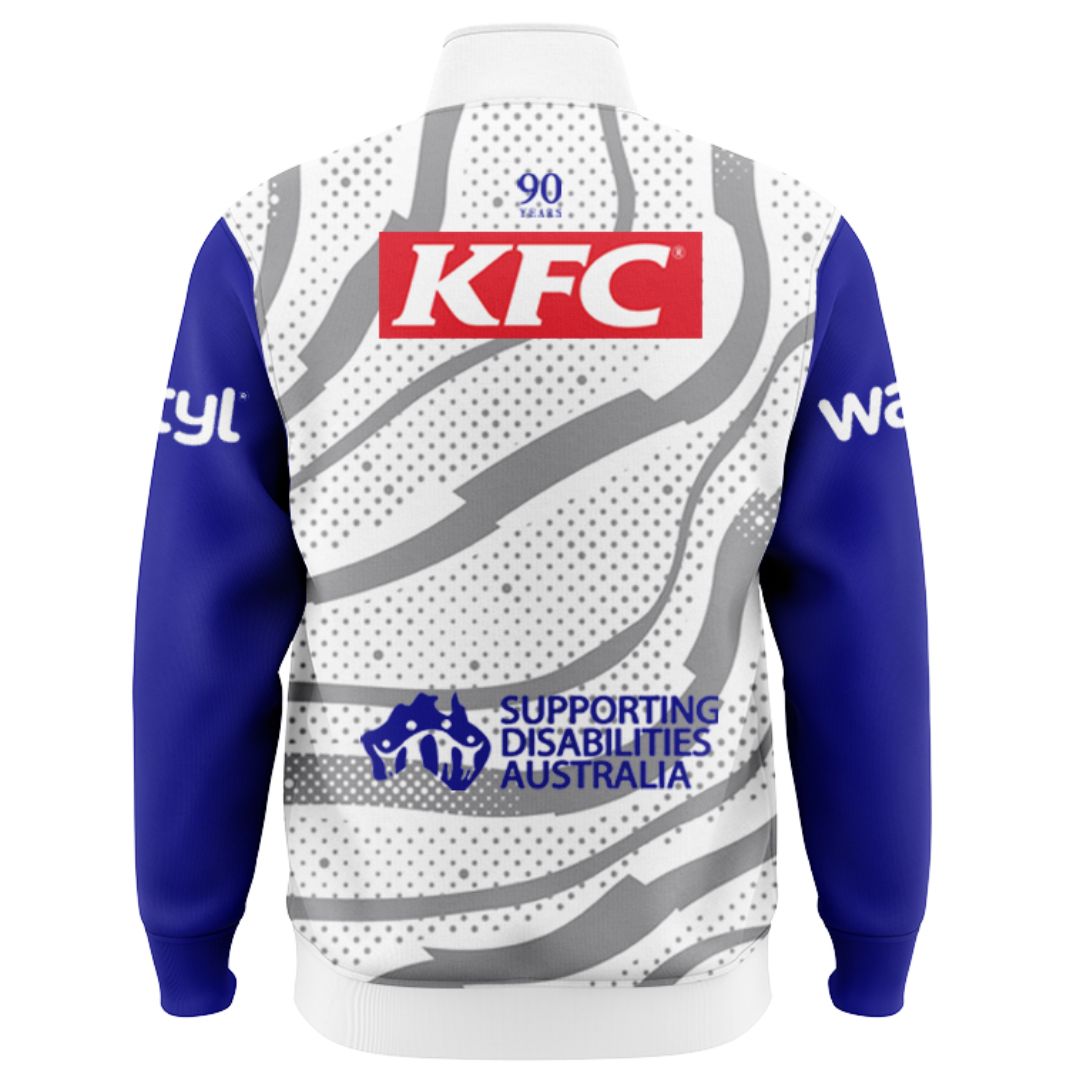 Canterbury Bankstown Bulldogs 2025 White Training Jacket with Zipper