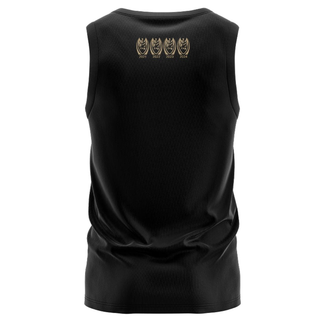 2024 Penrith Panthers Premiers 4 In a Row Black Singlet