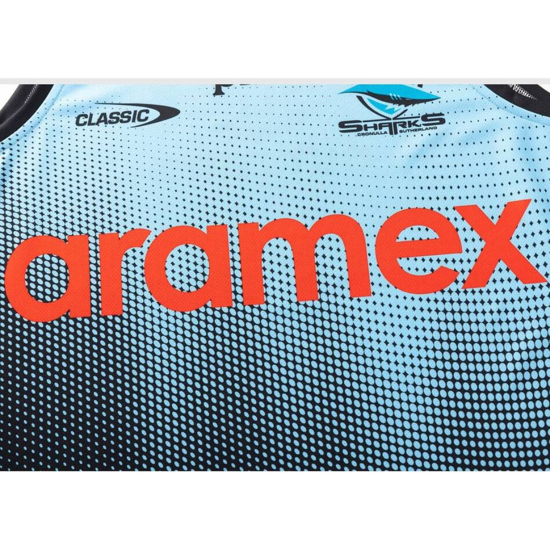 Cronulla Sutherland Sharks 2025 Sky Blue Training Singlet