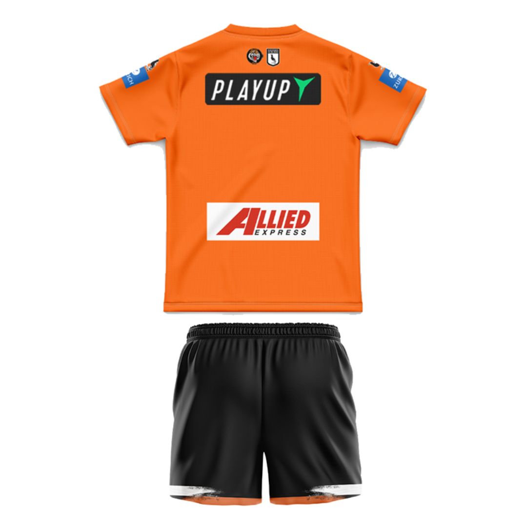 Wests Tigers 2025 Kids Away Jersey and Shorts Kit