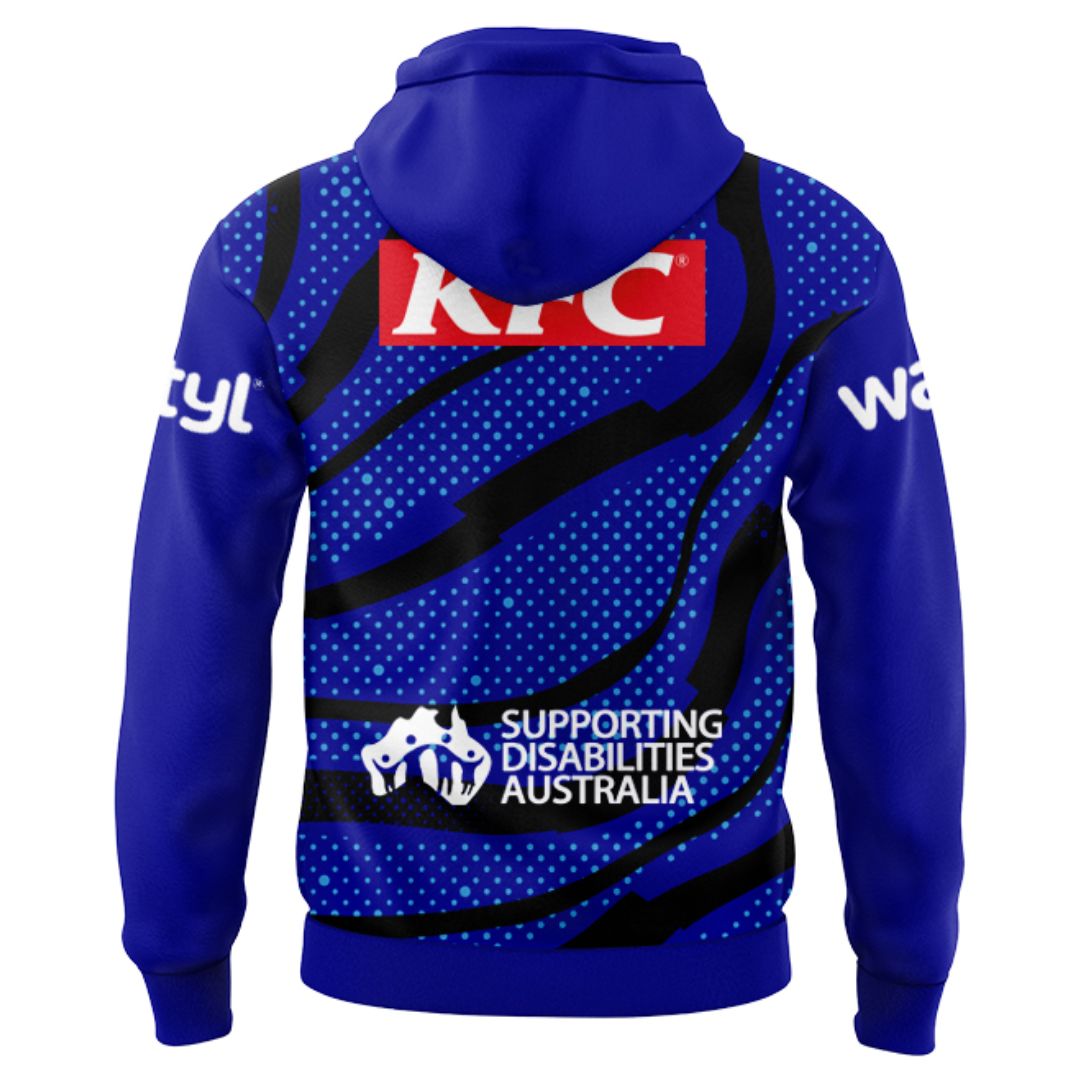 Canterbury Bankstown Bulldogs 2025 Blue Training Hoodie with Zipper