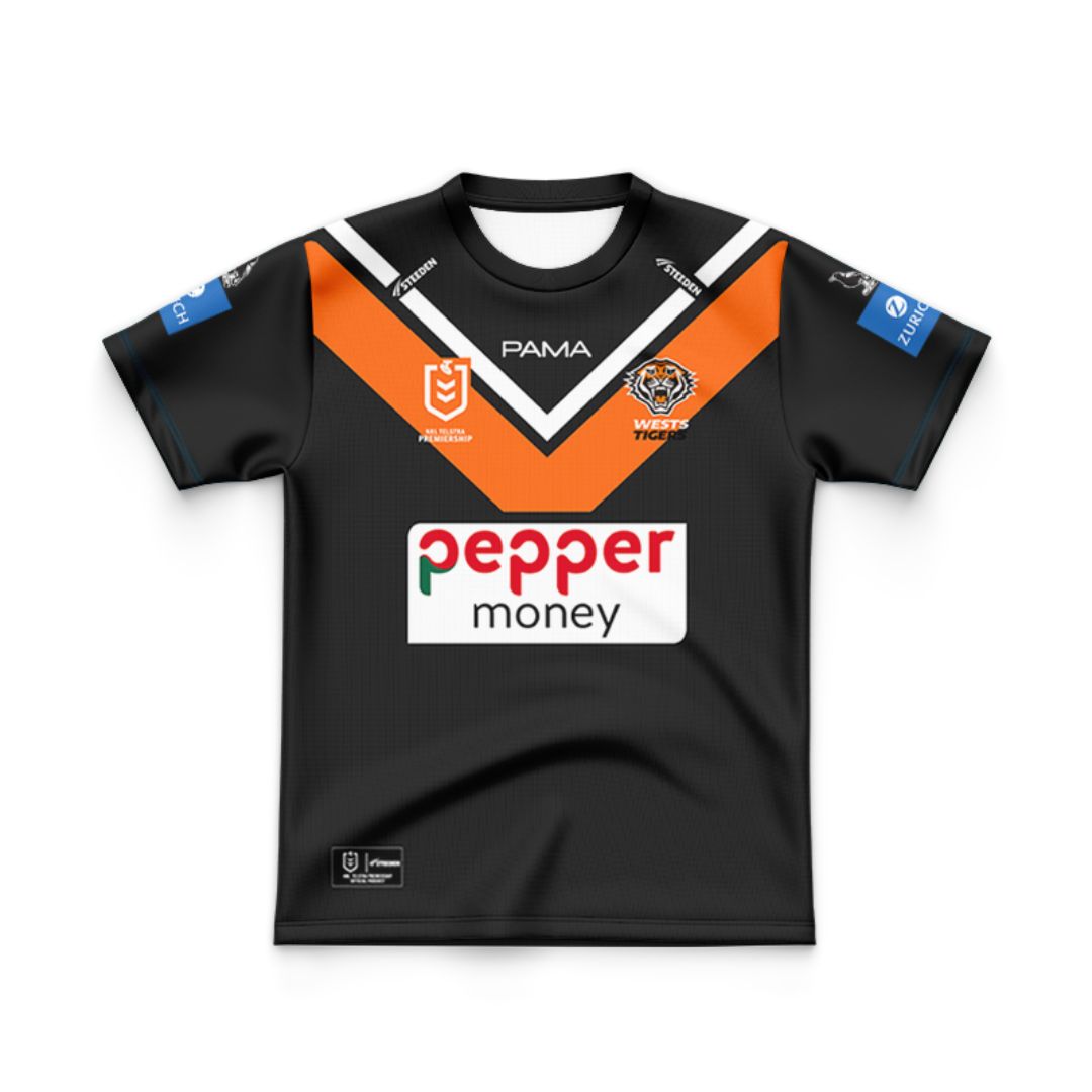 Wests Tigers 2025 Kids Home Jersey
