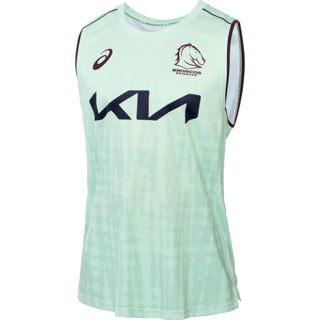 Brisbane Broncos 2025 Mint Green Training Singlet