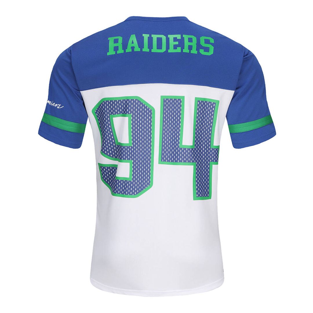 Canberra Raiders 2024 White Grid Iron Shirt