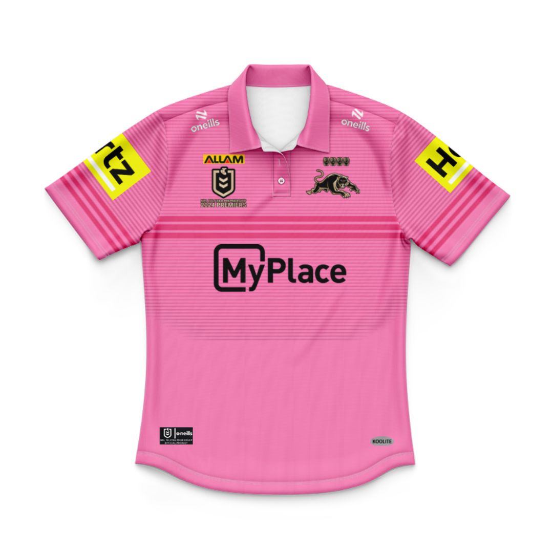 2024 Penrith Panthers Premiers 4 In a Row Kids Polo Shirt