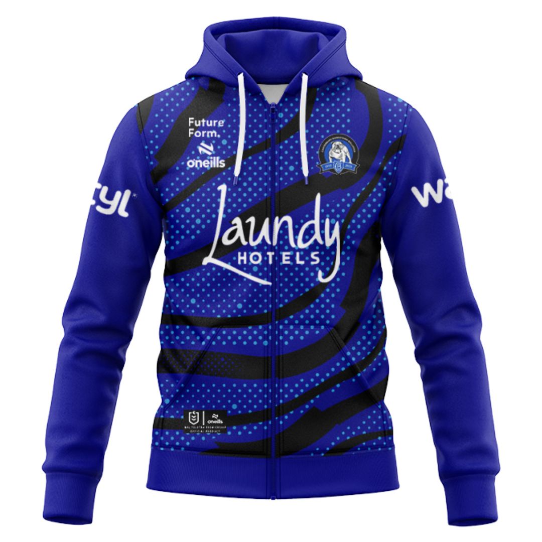 Canterbury Bankstown Bulldogs 2025 Blue Training Hoodie with Zipper