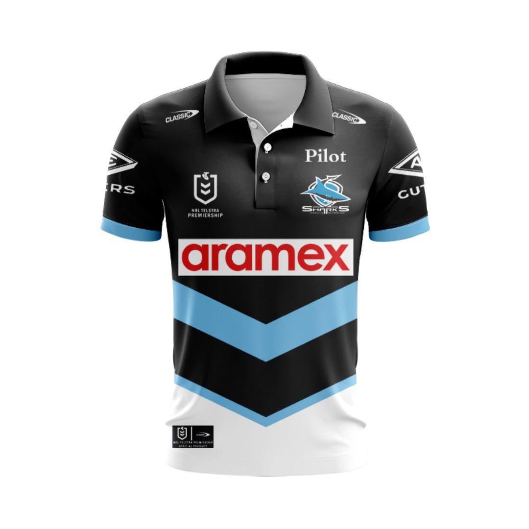Cronulla Sutherland Sharks 2025 Away Polo Shirt