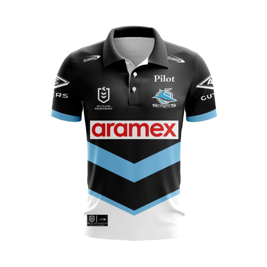 Cronulla Sutherland Sharks 2025 Away Polo Shirt