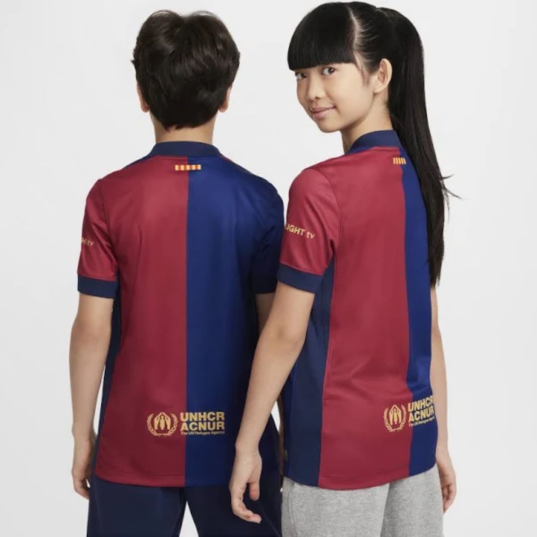 Barcelona 2024/25 Kids Home Jersey Shirt (Add Your Own Name & Number)
