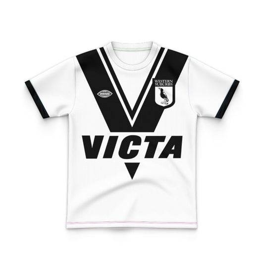 Western Suburbs Magpies 1978 Kids Retro Home Jersey