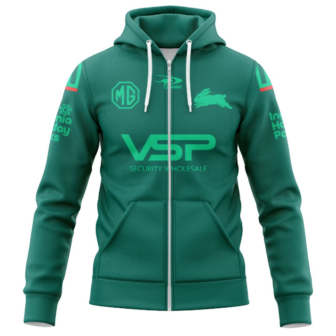 South Sydney Rabbitohs 2025 Captains Run Hoodie with Zipper