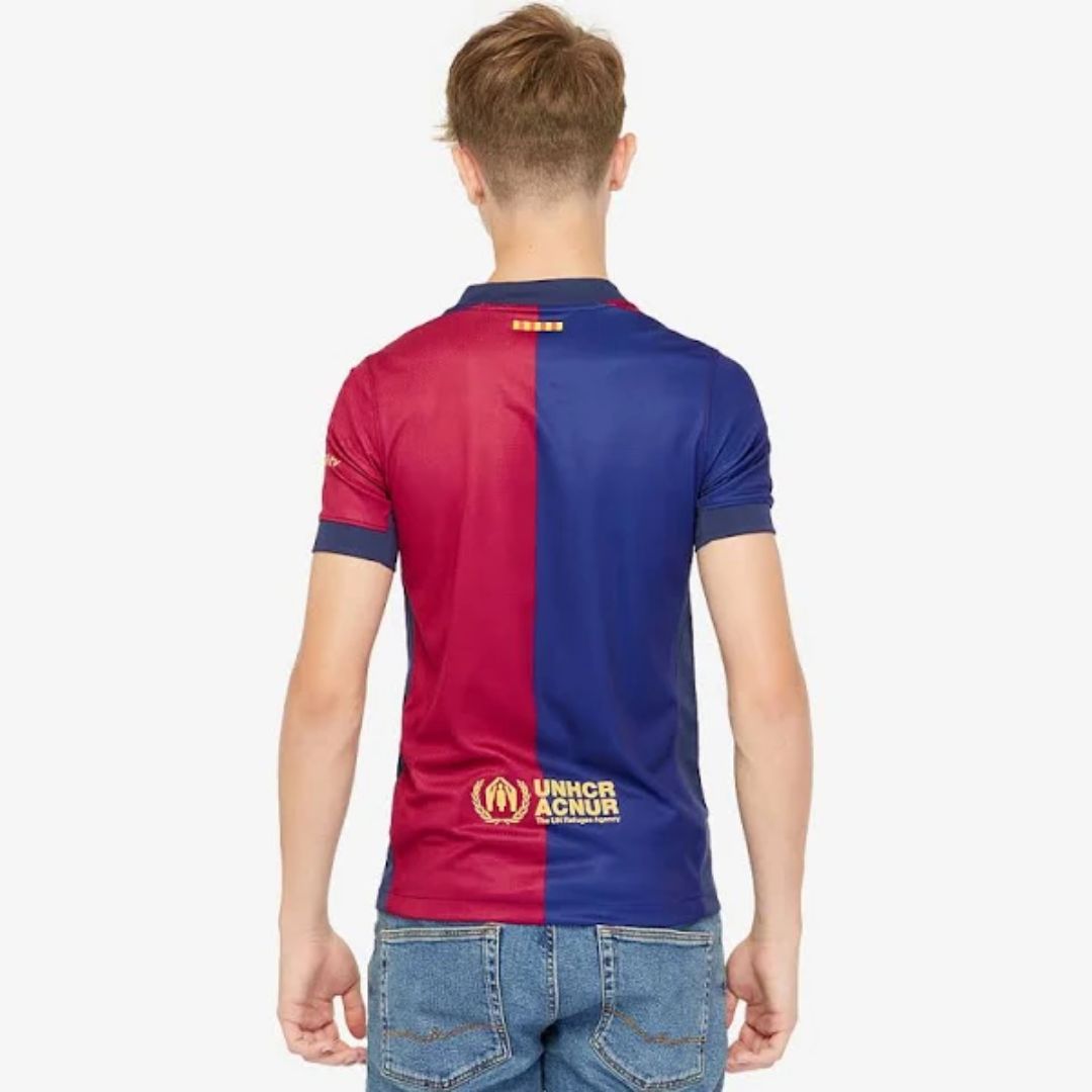 Barcelona 2024/25 Kids Home Jersey Shirt (Add Your Own Name & Number)