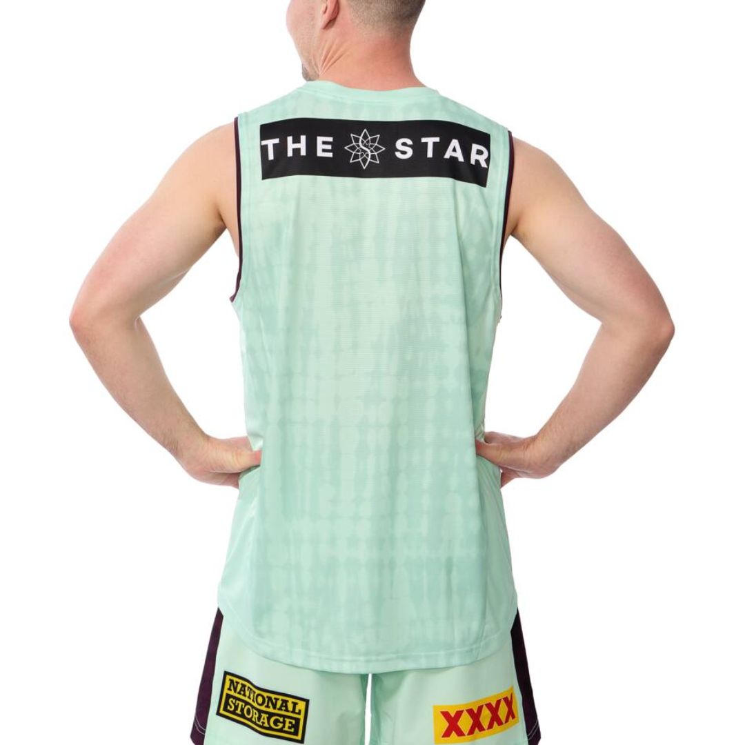 Brisbane Broncos 2025 Mint Green Training Singlet