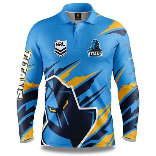 Gold Coast Titans 2024 Long Sleeve Ignition Fishing Shirt