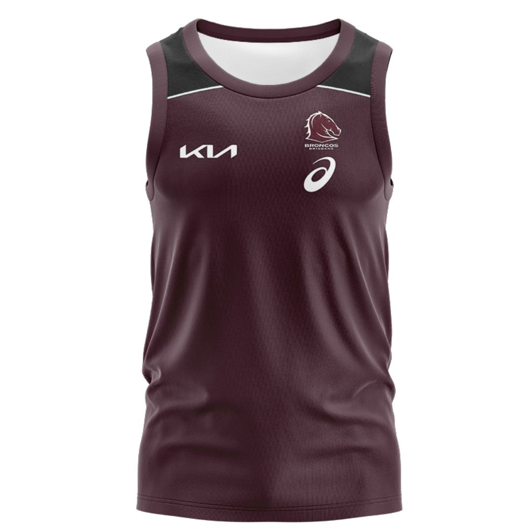 Brisbane Broncos 2025 Black Top Singlet