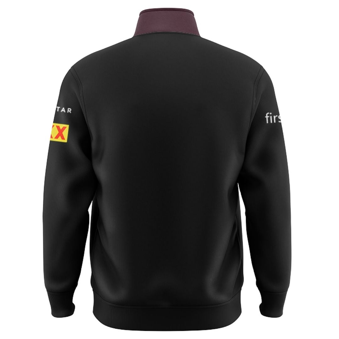 Brisbane Broncos 2025 Black Front Jacket with Zipper