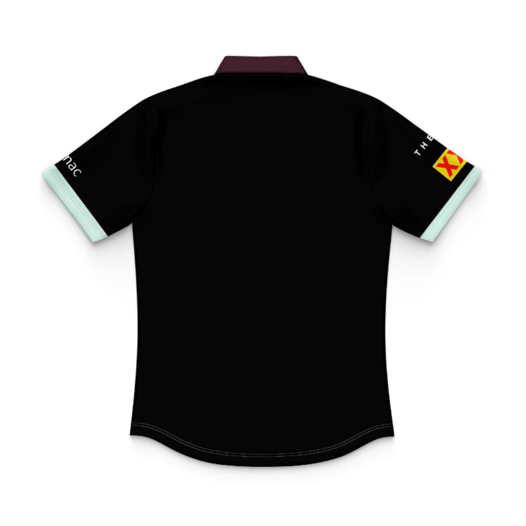 Brisbane Broncos 2025 Kids Black Front Polo Shirt and Shorts Kit