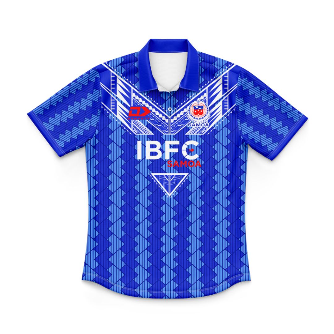 Toa Samoa 2024 Kids Rugby League Home Polo Shirt