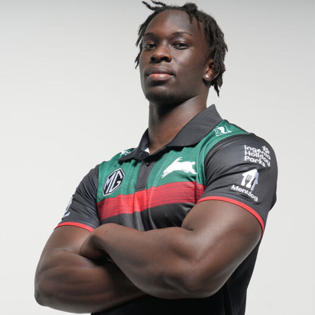 South Sydney Rabbitohs 2025 Players Black Polo Shirt