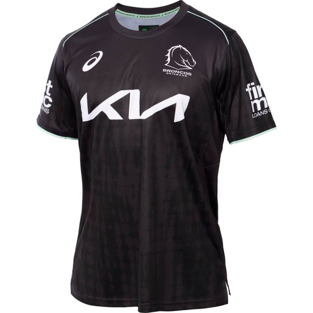 Brisbane Broncos 2025 Black Training Shirt