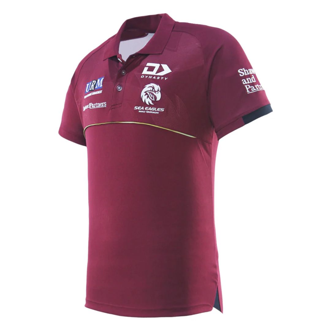 Manly Warringah Sea Eagles 2025 Maroon Media Polo Shirt
