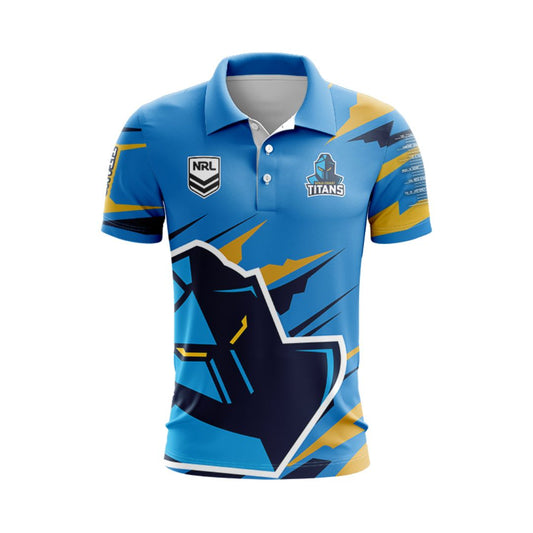 Gold Coast Titans 2024 Ignition Fishing Polo Shirt