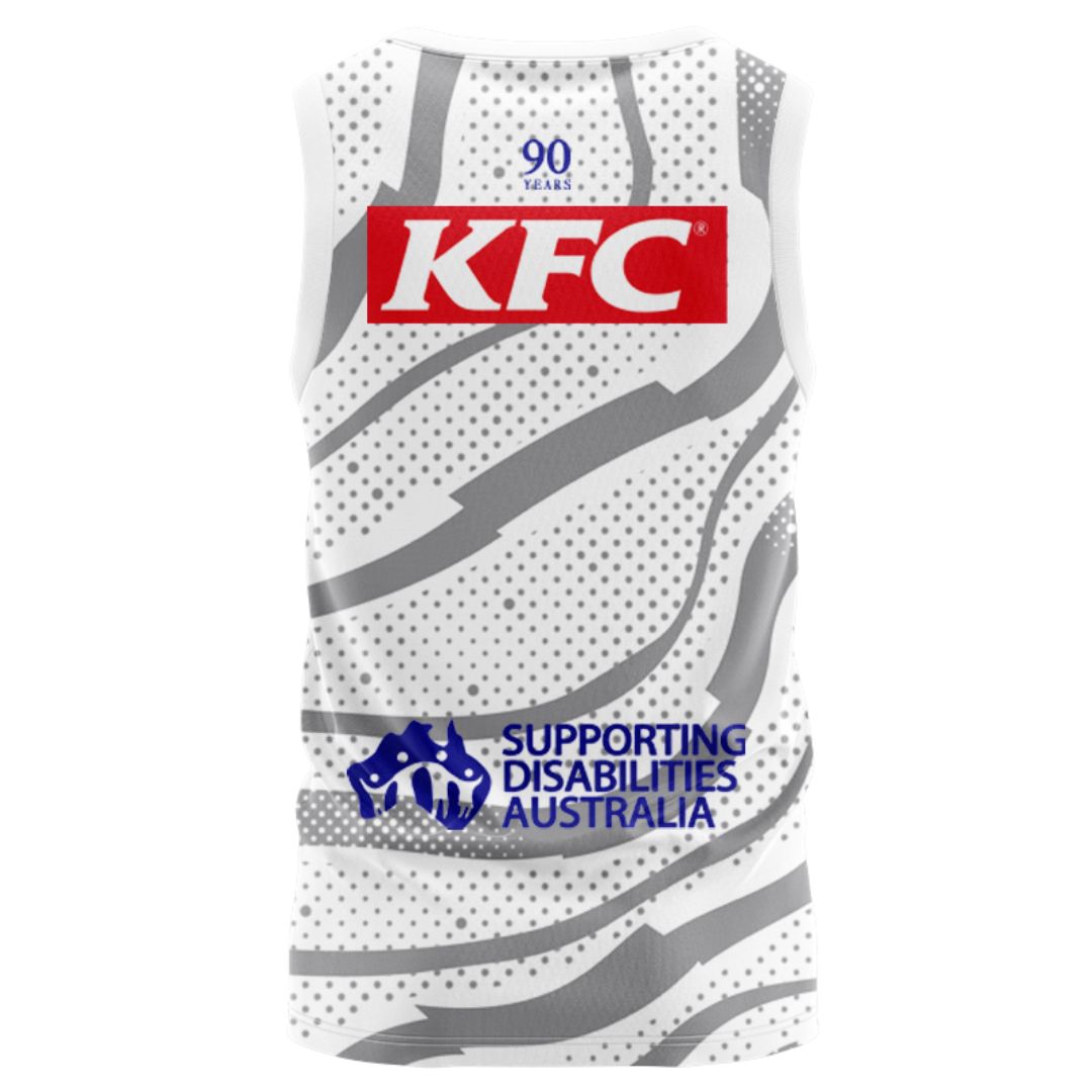 Canterbury Bankstown Bulldogs 2025 White Training Singlet