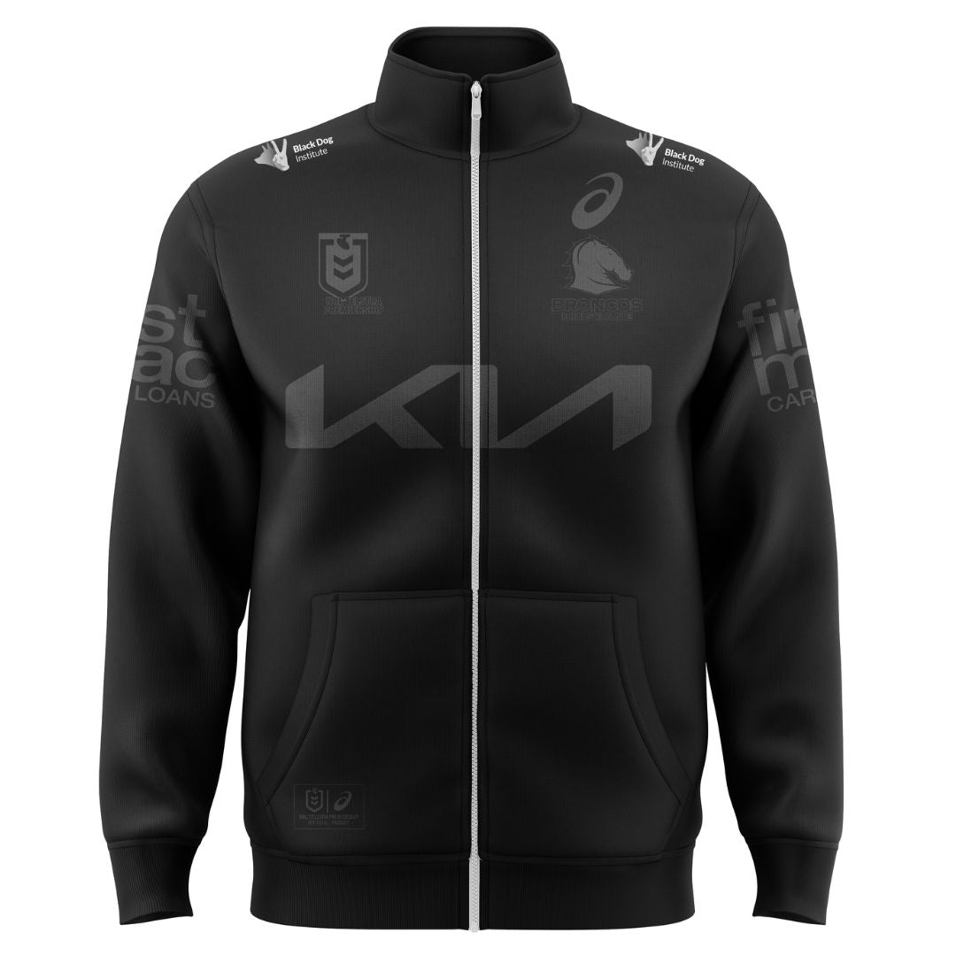 Brisbane Broncos 2025 Black Jacket with Zipper