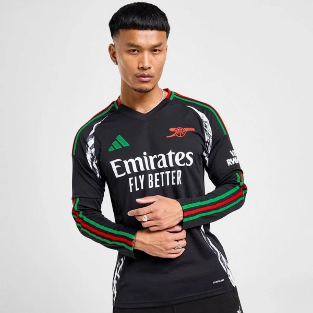 Arsenal Gunners 2024/25 Rice #41 Long Sleeve Away Jersey Shirt