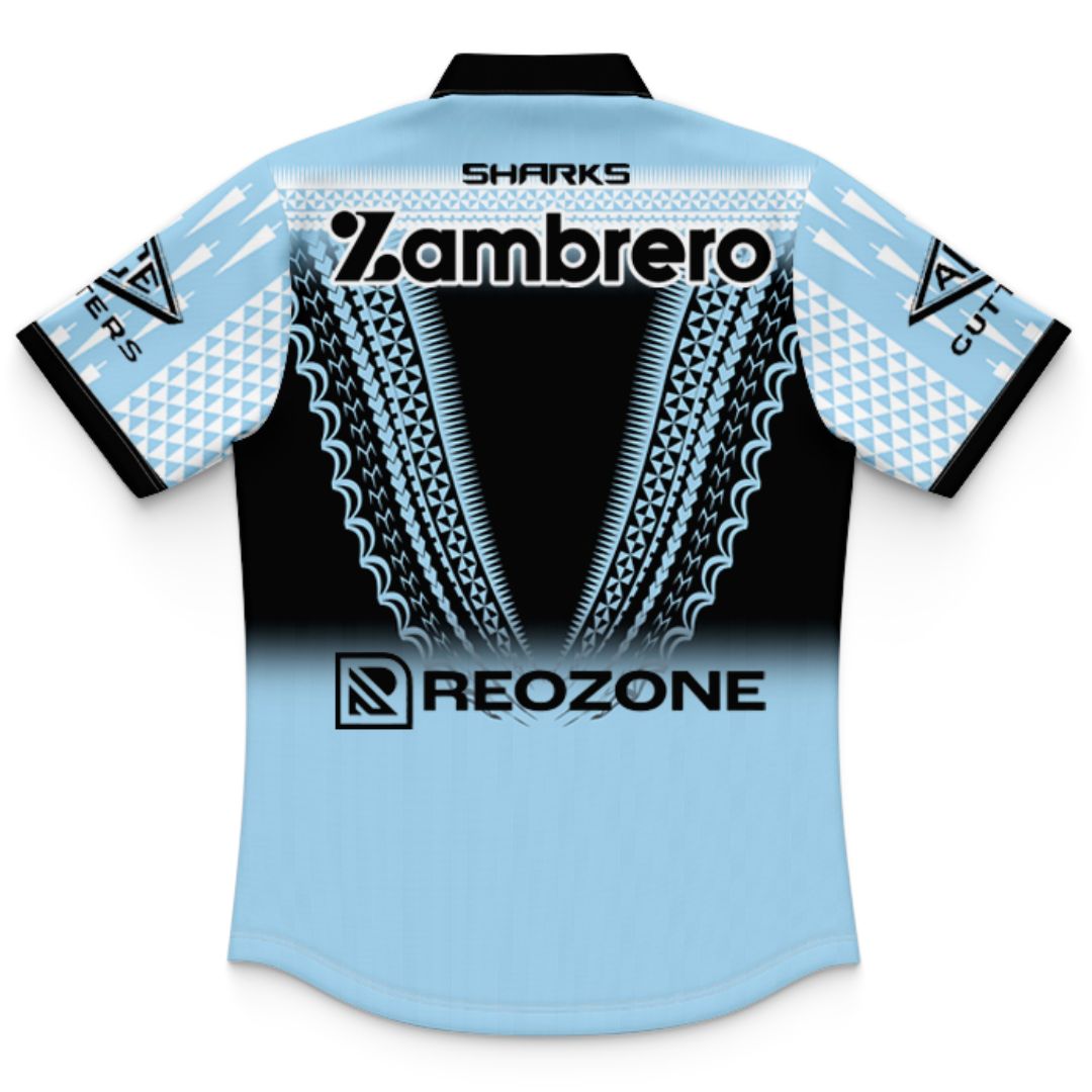 Cronulla Sutherland Sharks 2025 Kids Pasifika Polo Shirt