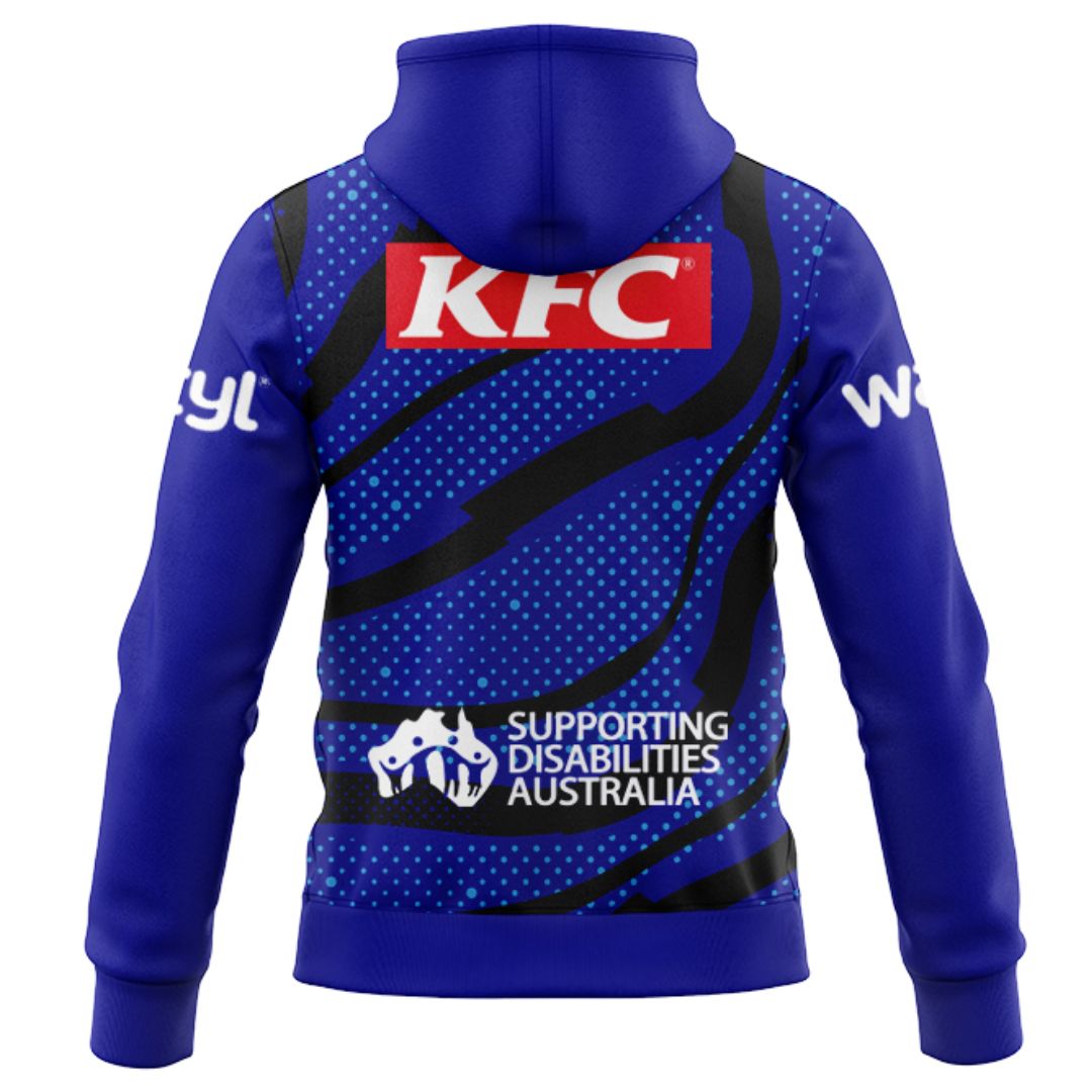 Canterbury Bankstown Bulldogs 2025 Blue Training Hoodie with Zipper