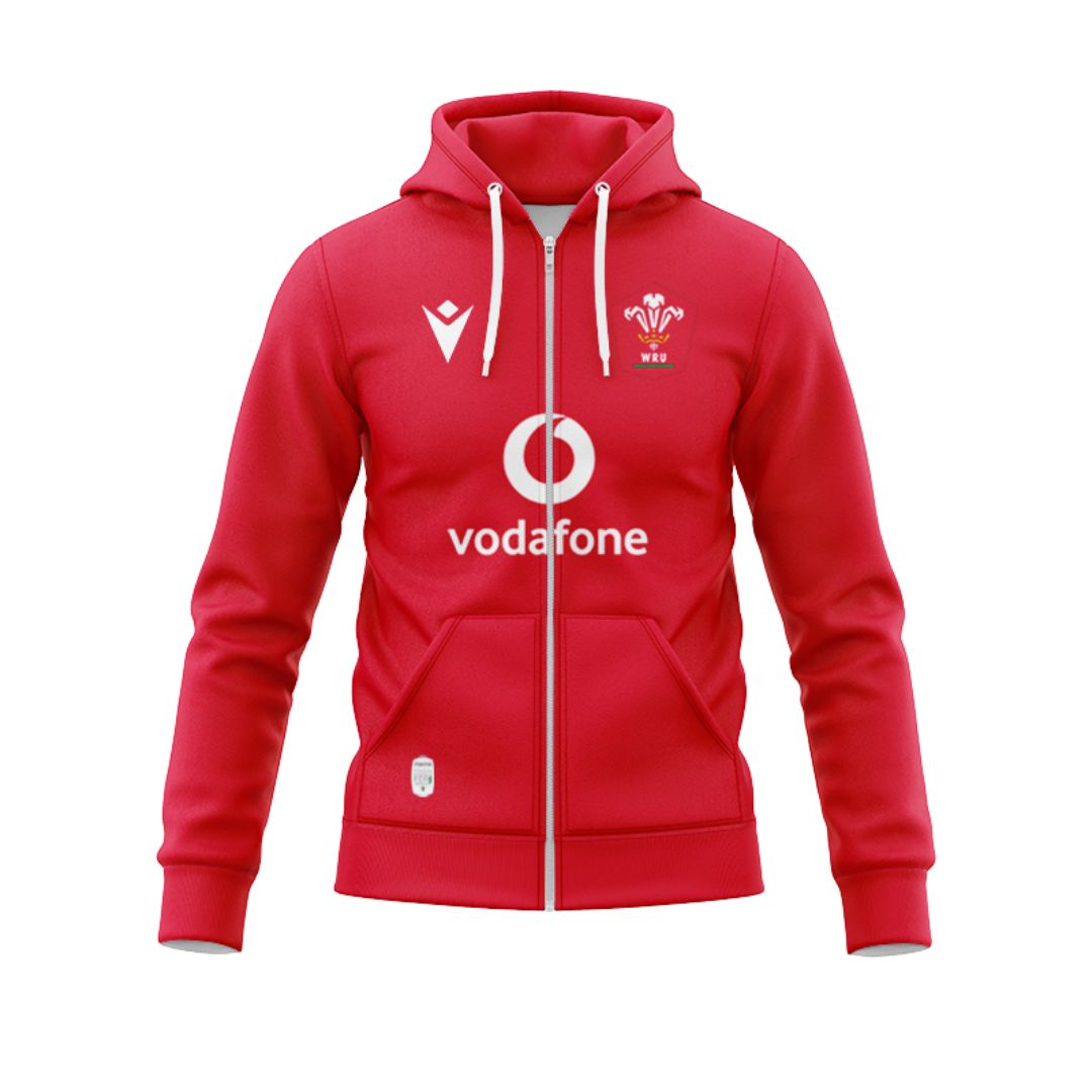Wales Dragons Rugby 2024/25 Home Match Hoodie With Zipper