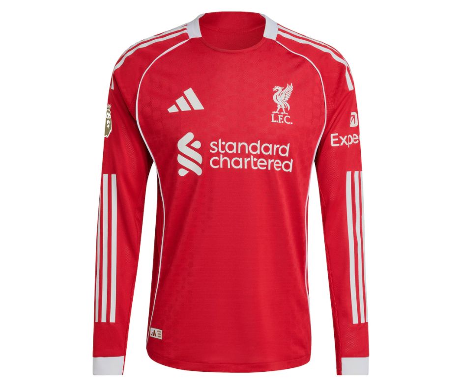 Liverpool 2025/26 Player's Edition Long Sleeve Home Jersey Shirt
