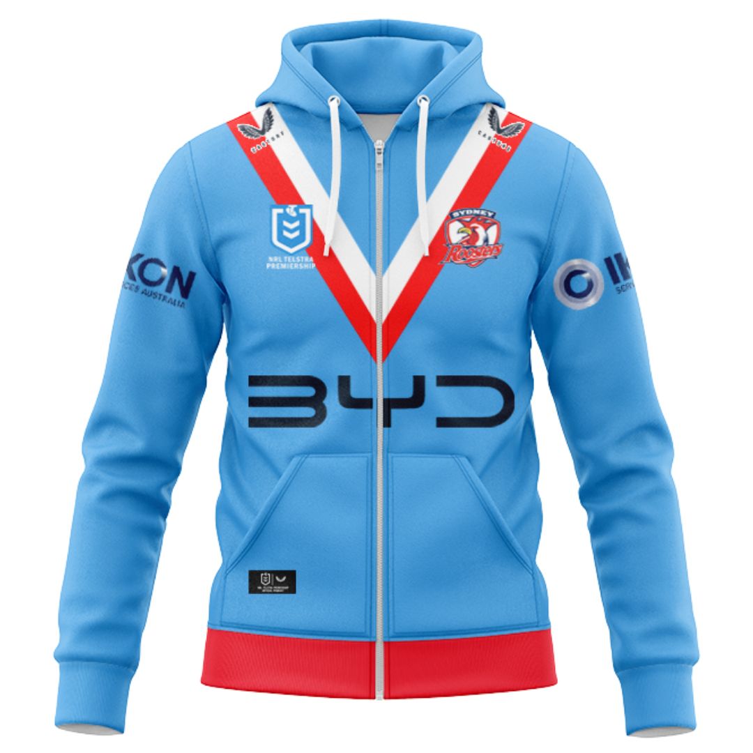 Sydney Roosters 2025 ANZAC Hoodie with Zipper