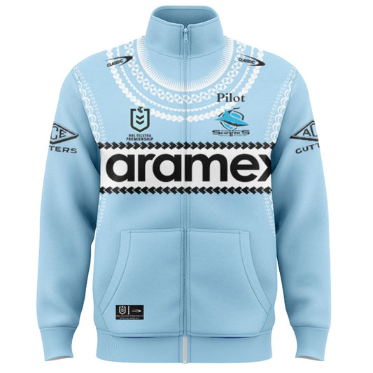 Cronulla Sutherland Sharks 2025 Pasifika Jacket with Zipper