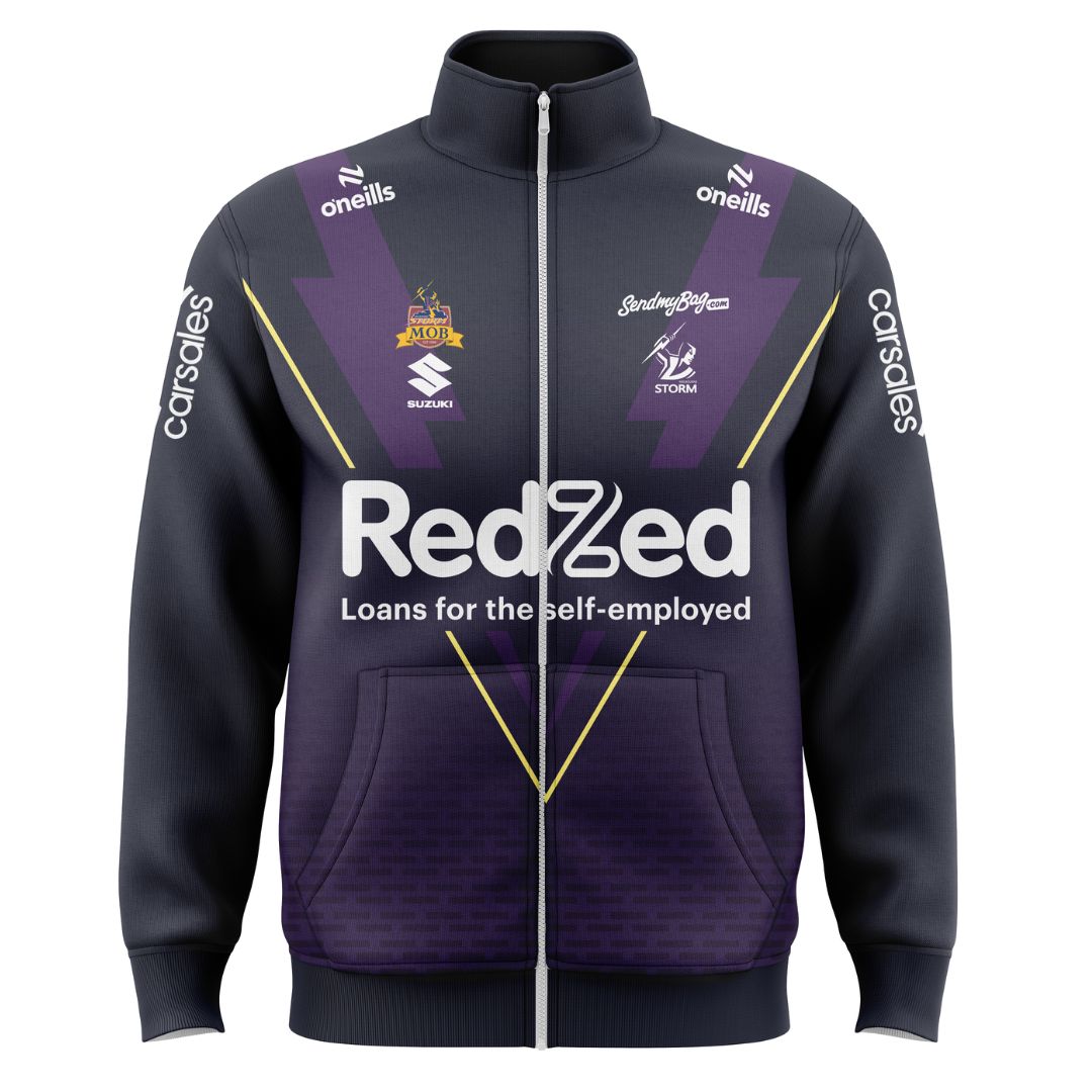 Melbourne Storm 2025 Warm Up Jacket with Zipper