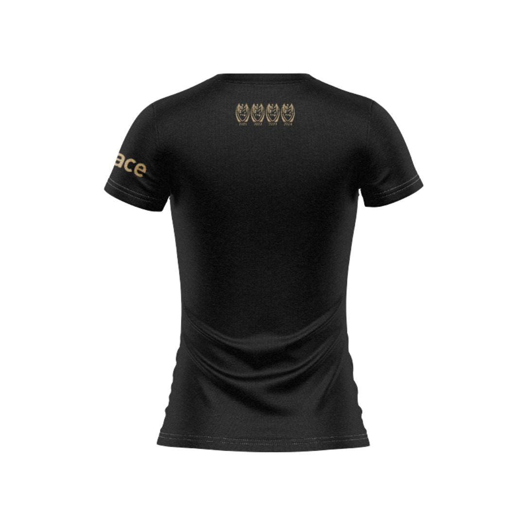2024 Penrith Panthers Premiers Women's 4 In a Row Black Shirts