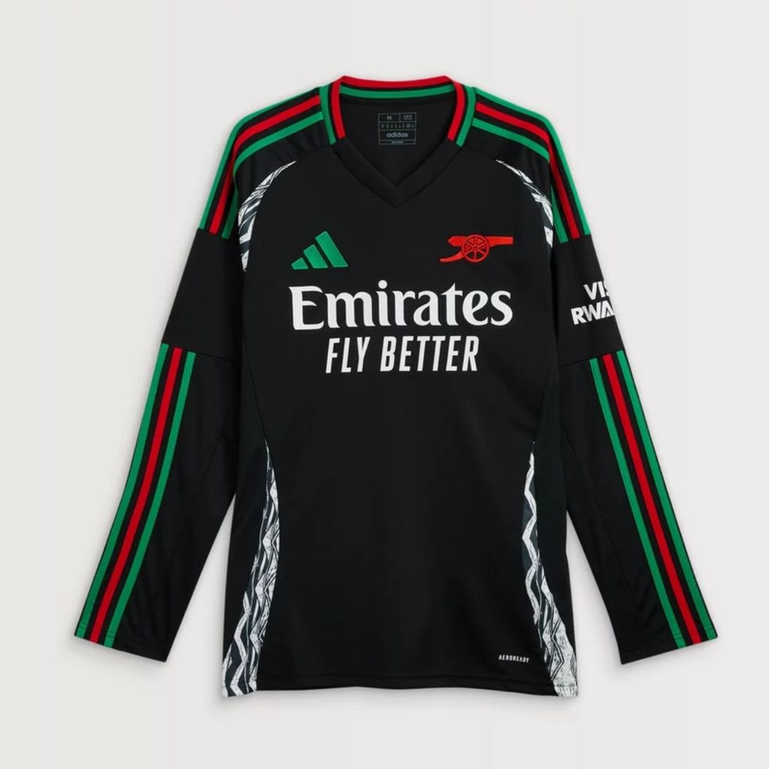 Arsenal Gunners 2024/25 Rice #41 Long Sleeve Away Jersey Shirt
