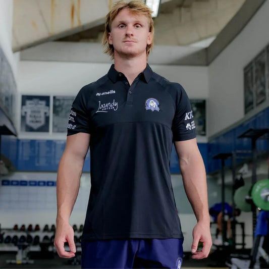 Canterbury Bankstown Bulldogs 2025 Black Media Polo Shirt
