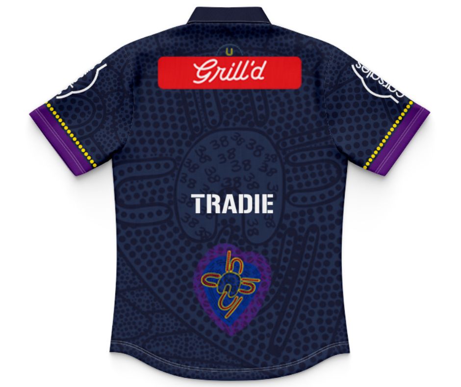 Melbourne Storm 2025 Kids Indigenous Polo Shirt