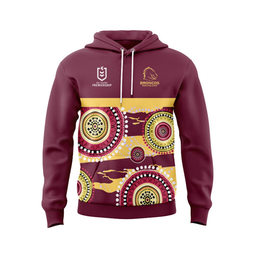 Brisbane Broncos 2024 Indigenous Training Hoodie