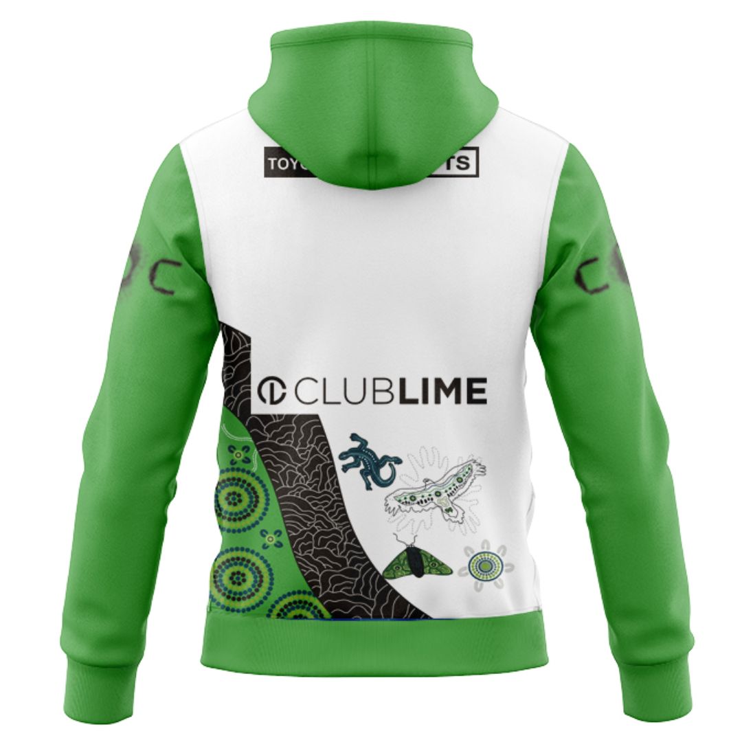 Canberra Raiders 2025 Indigenous Hoodie with Zipper